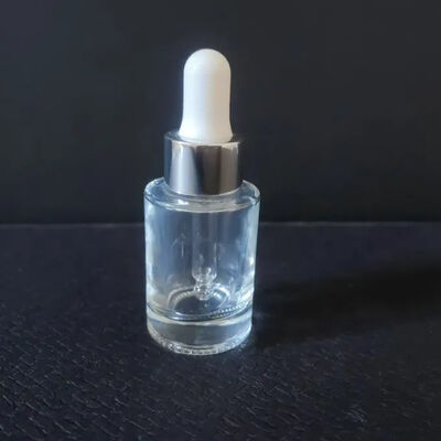 Okrągła czarna przezroczysta czysta płynna szklana butelka z zakraplaczem do pielęgnacji skóry 5 ml 10 ml 15 ml 20 ml 30 ml 50 ml 100 ml