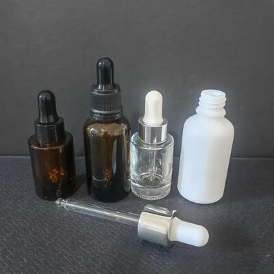 Hurtownia pustego kosmetycznego olejku do ciała z bursztynowego szkła 15 ml 20 ml 30 ml butelka z zakraplaczem