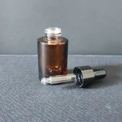 Najlepiej sprzedające się przezroczyste 30 ml 1 uncja puste opakowanie oleju do włosów niestandardowe matowe serum kosmetyczne szklana butelka z zakraplaczem z pipetą