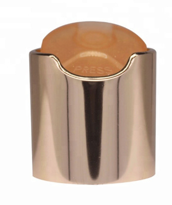 Kosmetyczny aluminiowy złoty dysk górny, pokrywki do butelek K901-5 Nonspill Flip Top