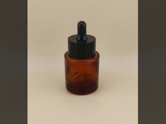 Delikatny design czarna mała butelka z kropelnikami szklanymi na esencję twarzy