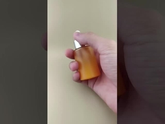 Nowy design stopniowa zmiana pomarańczowa żebrowana butelka z zakraplaczem K-GBL30 do esencji