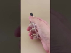 Delikatny, przejrzysty, gładki, mały, kwadratowy butelka z kroplami do balsamów