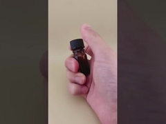 Delikatny design, przezroczysta, brązowa, gładka, okrągła szklana butelka na lekarstwa