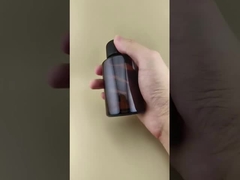 Delikatny projekt Przejrzysta, brązowa, gładka, okrągła butelka ze specjalną pokrywą na lek