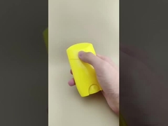 Żółte, duże, gładkie opakowanie balsamu do ust 2308 do szminek