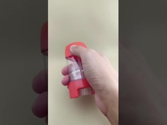 Przezroczyste, gładkie opakowanie balsamu do ust z czerwoną pokrywką 2316 do szminek