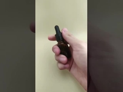 Delikatny design mini przezroczystej brązowej gładkiej okrągłej butelki z zakraplaczem do pielęgnacji skóry