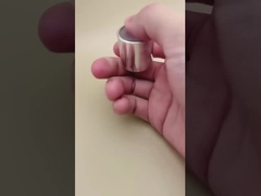 Srebrny Aluminiowo-Plastikowy Okrągły Gładki Pokrycie z Przejrzystym Przyciskem dla Butli Do Pielęgnacji Skór