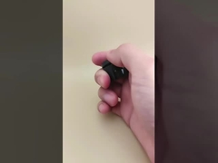 Czarne plastikowe okrągłe gładkie pokrywki do butelek kosmetycznych