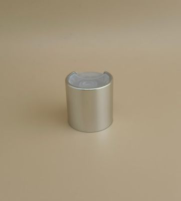 Srebrny Aluminiowo-Plastikowy Okrągły Gładki Pokrycie z Przejrzystym Przyciskem dla Butli Do Pielęgnacji Skór