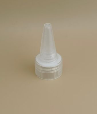 Przejrzysty plastikowy czapek żelazowy z żebrami do butelek farbowych