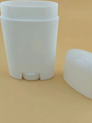 Biała butelka na dezodorant w sztyfcie z PP, owalna, w niestandardowym kolorze