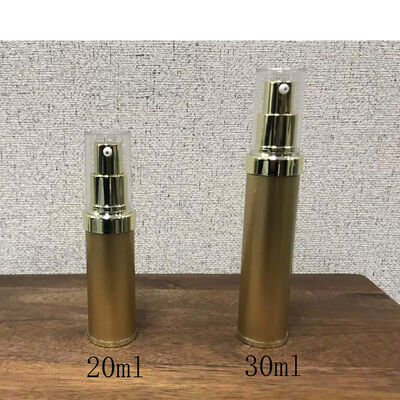 Cylindryczna butelka z pompą 10 ml 15 ml 20 ml 30 m ze srebrnym plastikowym PP bez powietrza z popularną butelką z pompą na płyny