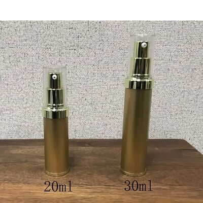 Cylindryczna butelka z pompą 10 ml 15 ml 20 ml 30 m ze srebrnym plastikowym PP bez powietrza z popularną butelką z pompą na płyny