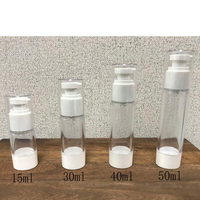 Ekologiczne 15ml 30ml 45ml 50ml Przejrzystość Pustka PP Plastic Kosmetyczna Opakowanie Pojemnik Serowa Losowanie Bezpowietrzna Pumpka