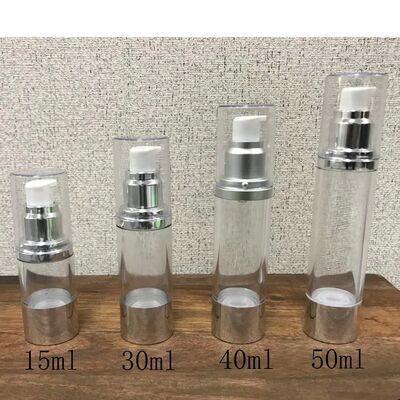 30 ml 50 ml Biała, przejrzysta, bezprzewodowa butelka z pompą próżniową, butelka z pompą z kremami kosmetycznymi