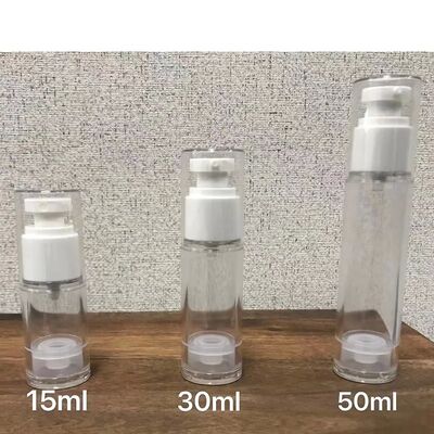 Biała butelka PP Airless Mini próbka Butelka z pompką Airless 30 ml do kremu-balsamu