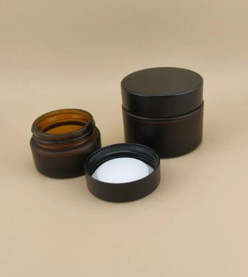 Ładny design czarne okulary Kremowe słoik z śrubą pokrywką do balsamów