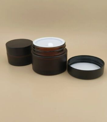 Ładny design czarne okulary Kremowe słoik z śrubą pokrywką do balsamów