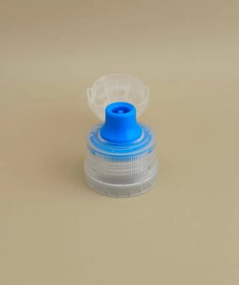 Ładny design, przezroczysta plastikowa okrągła karbowana zakrętka do butelek do pielęgnacji skóry