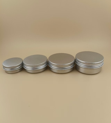 Dostosowane srebrzyste aluminiowe etui kosmetyczne ze śrubową zakrętką z certyfikatem