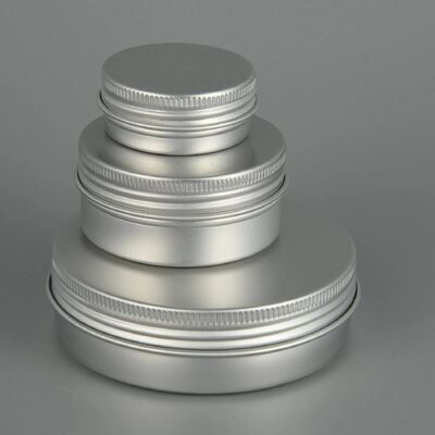 5ml 15ml 30ml 50ml 100ml 150ml 200ml Aluminiowy pojemnik Złoty Aluminiowy słoik z cysterny do kosmetyków Kremu opakowania Metalowy słoik aluminiowy